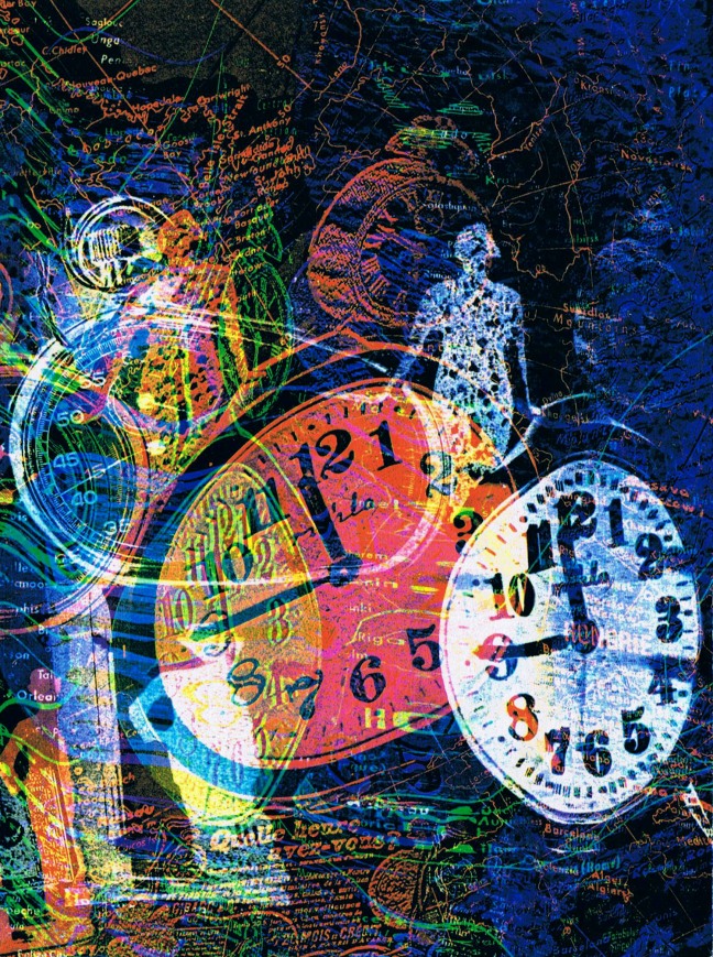 Időzóna / Time zone 1997. elektrográfia, 100x70 cm